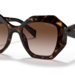 Prada PR 16WS irregular Sunglasses with Tortoise frame and Brown lenses