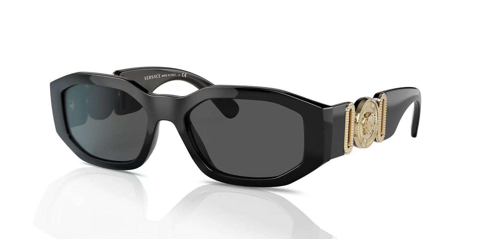 15-Versace Versace VE4361 Men's Sunglasses GB1/87 Black/Dark Grey - Image 1